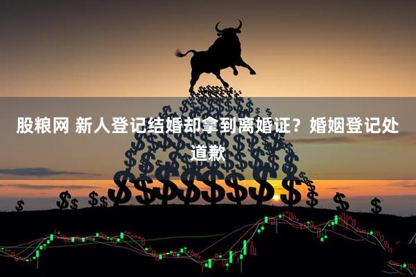 股粮网 新人登记结婚却拿到离婚证？婚姻登记处道歉