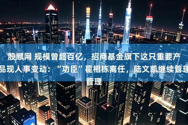 股顺网 规模曾超百亿，招商基金旗下这只重要产品现人事变动：“功臣”翟相栋离任，陆文凯继续管理
